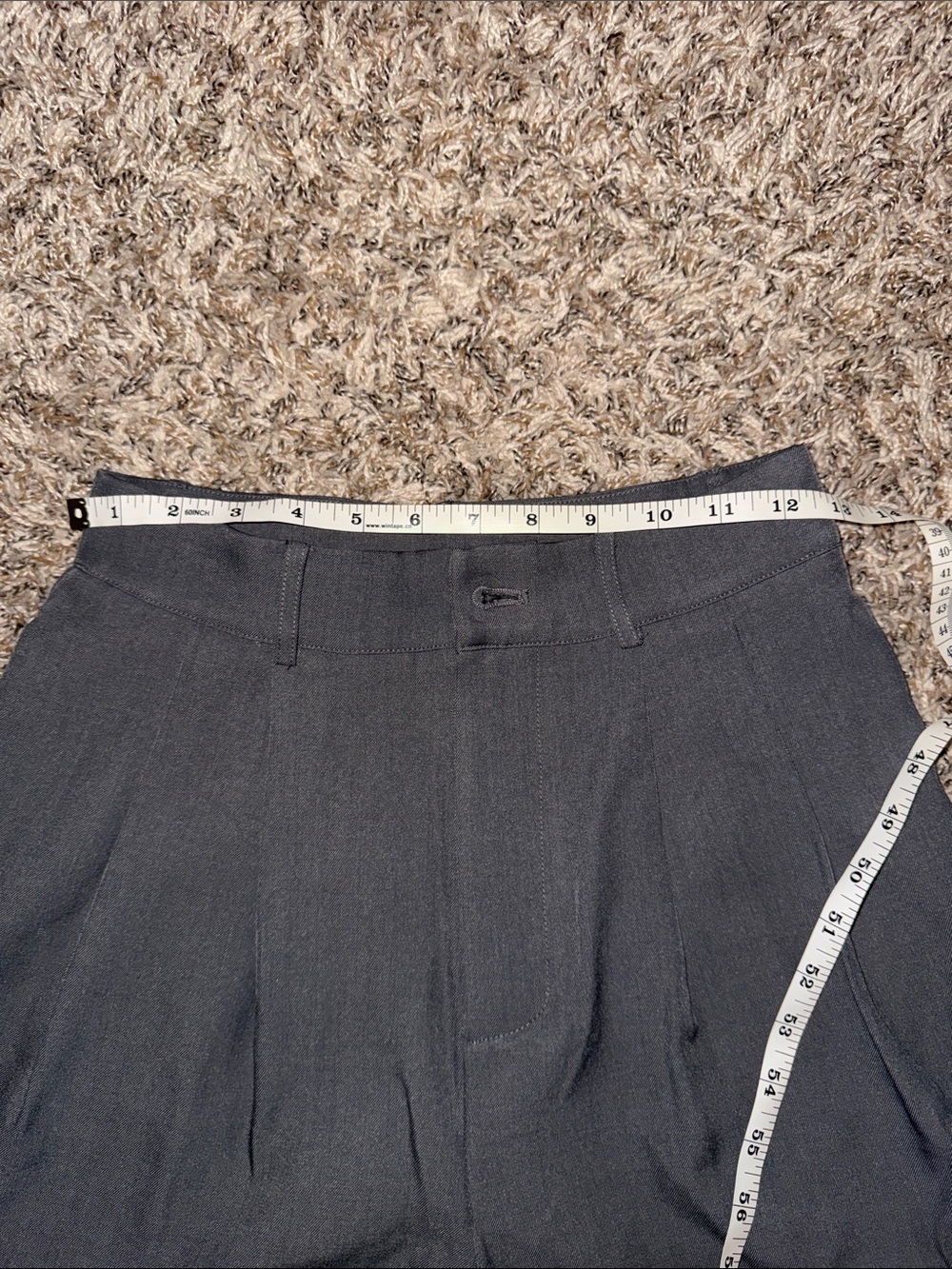 C•MENSE Charcoal Gray Wide Leg Cargo Pants XS NWT High Rise Pleated - Picture 12 of 12